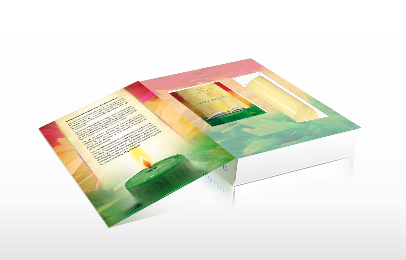Twwwins Advertising, Pune- Centre for self development ~ open flap of direct mailer- Fragrance of enlightenment