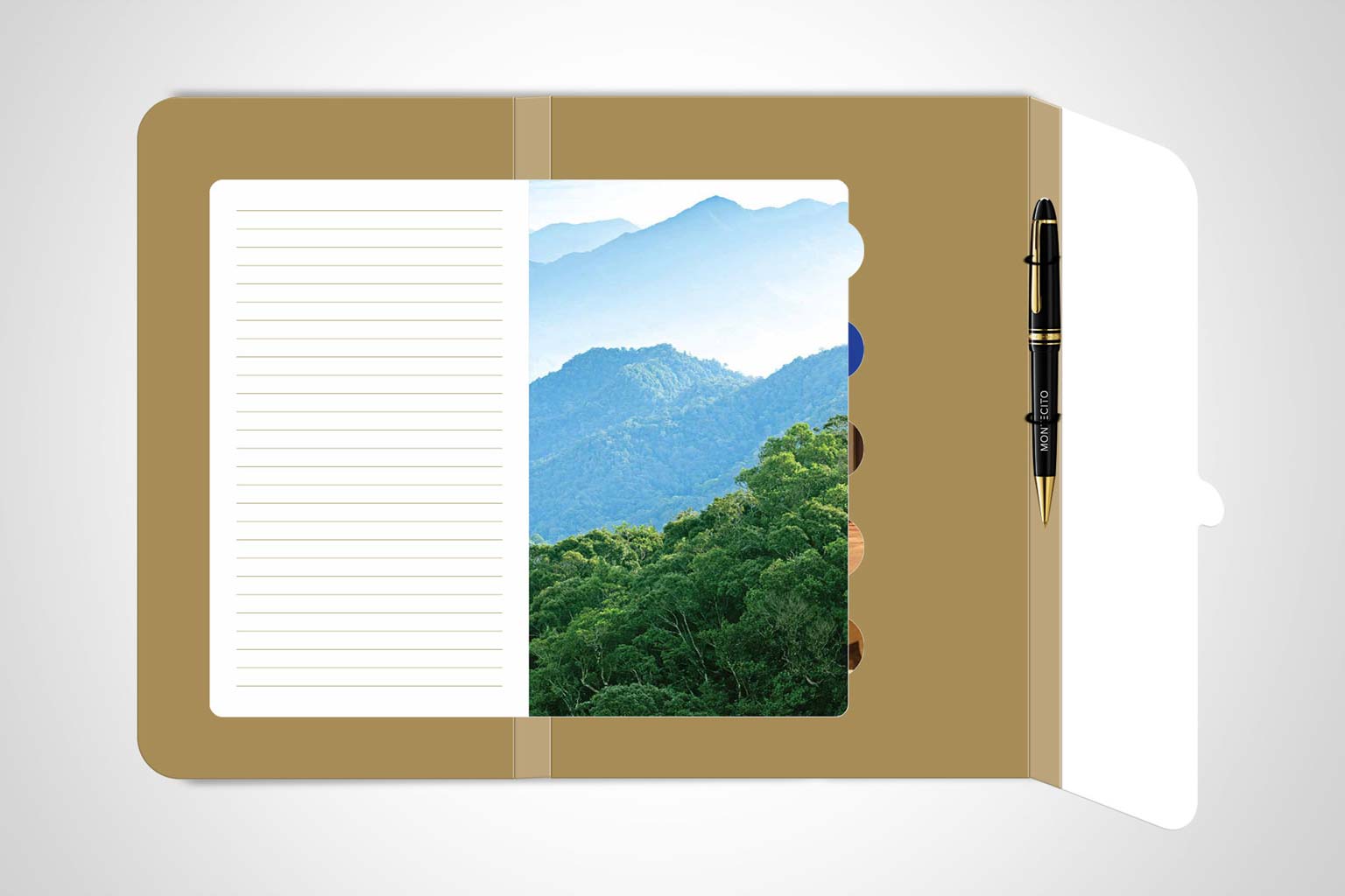 Organiser cum diary for marketing unit- Actual photograph of top view of life from Montecito