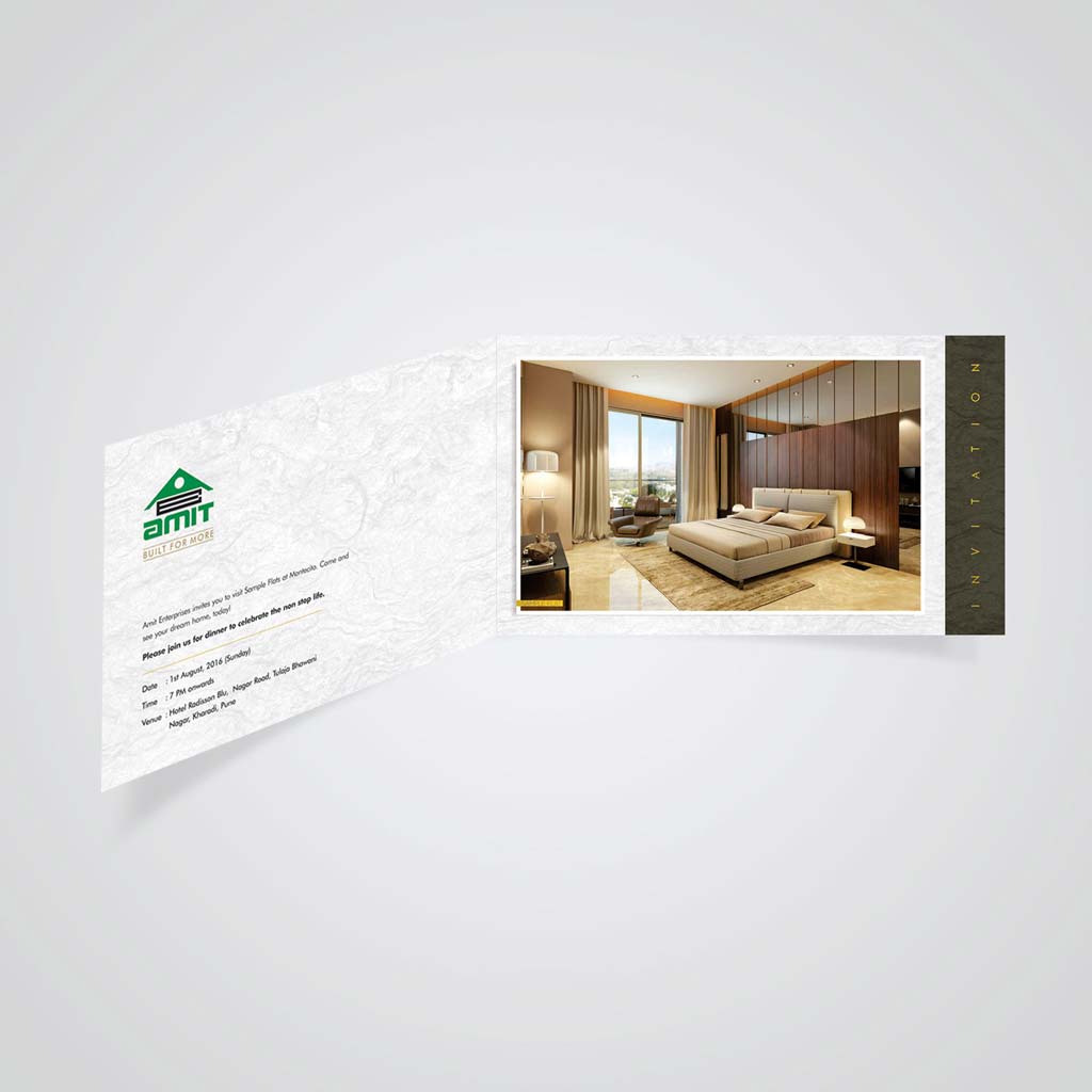 Inside page of ample flat invitation