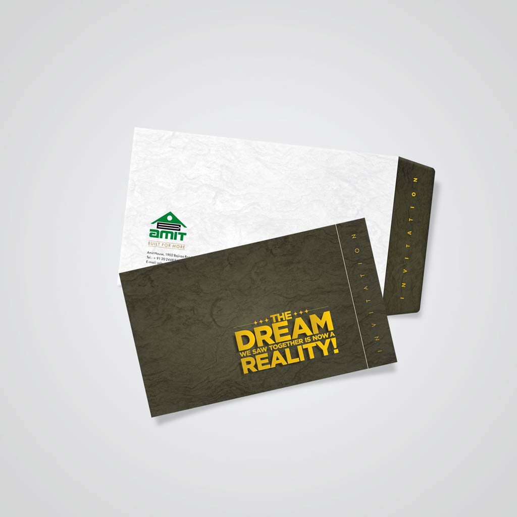 Inside page of ample flat invitation