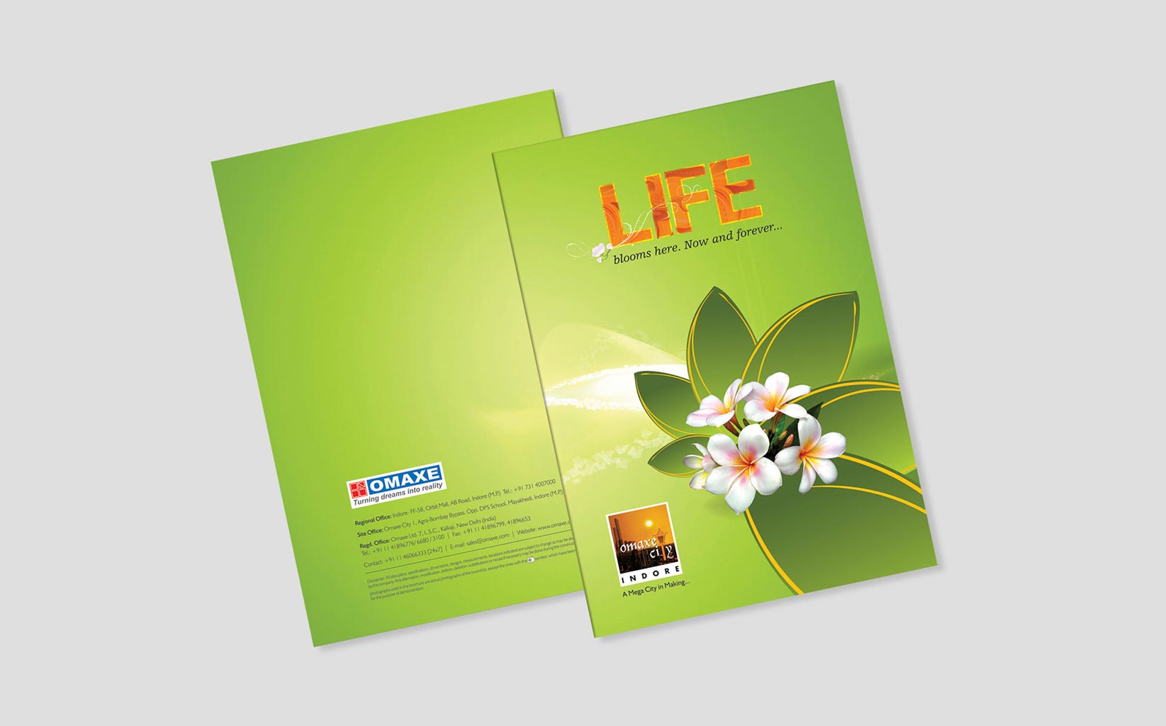 Omaxe City-I - Life blooms here, now and forever..., brochure cover page