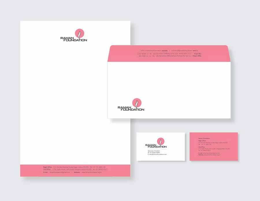 Raman Foundation stationery