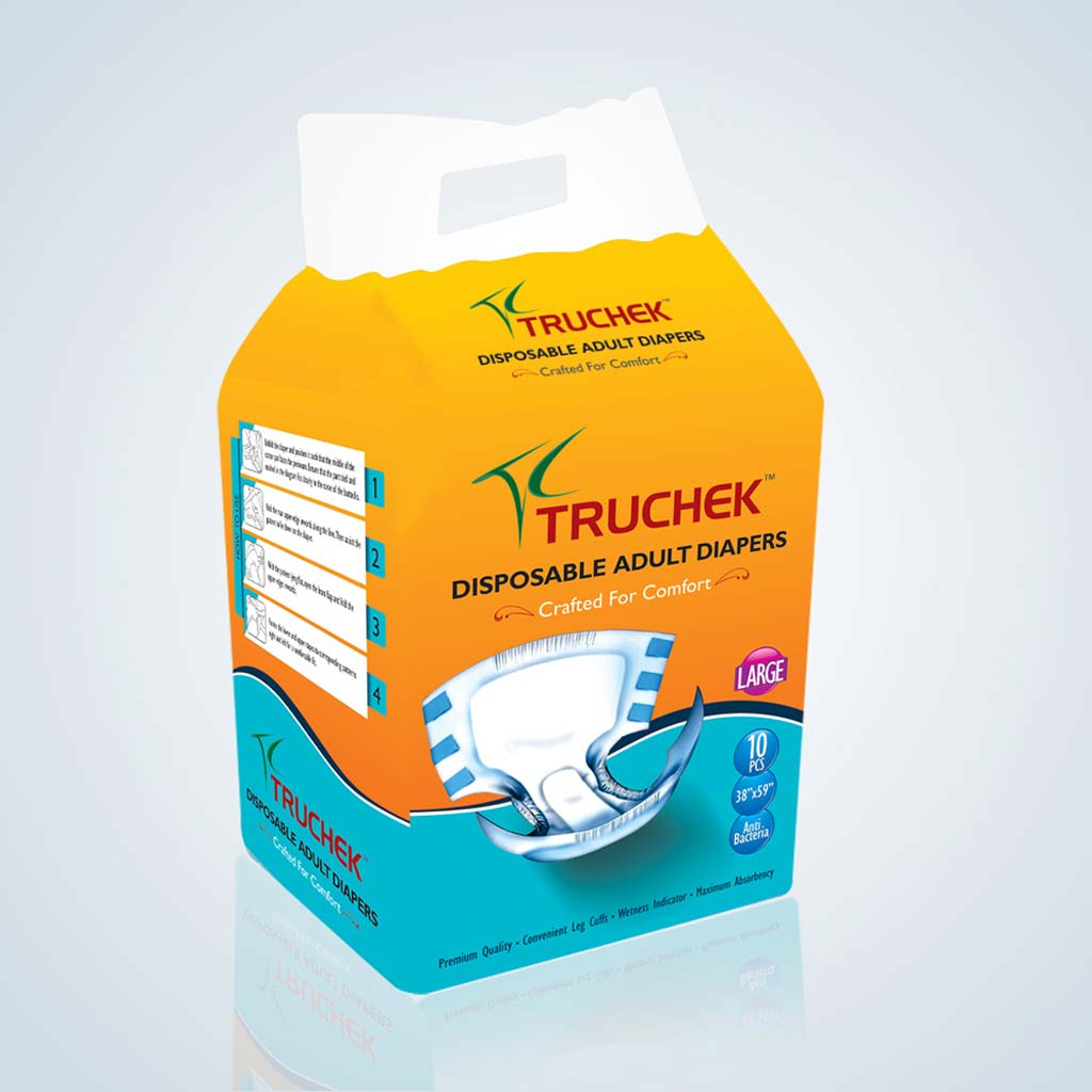 Truchek- Disposable Adult Diaper large front-side