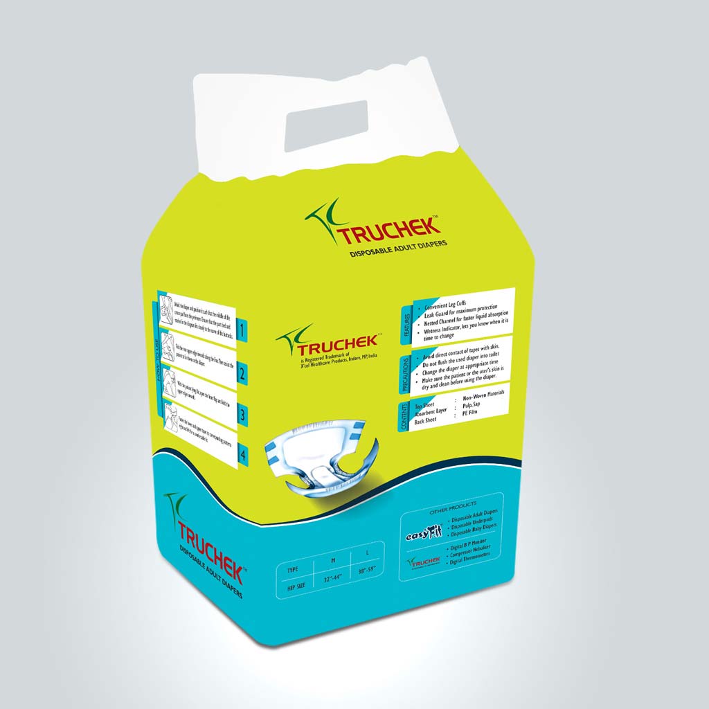 Truchek- Disposable Adult Diaper Medium front-side